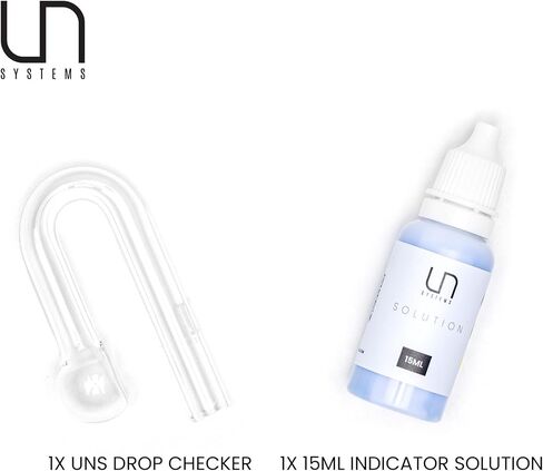 Ultum Nature Systems CO2 Drop Checker - Glass CO2 Drop Checker for Aquarium, CO2 Aquarium Kit with Solution, CO2 Monitor Complete Set for Planted Aquariums - Drop Checker Hang on Edge Mount (HD) in Saudi Arabia
