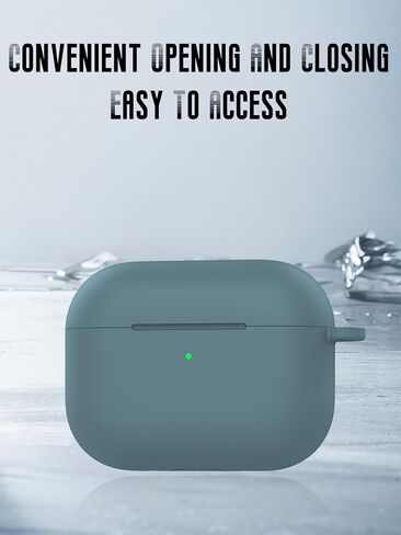 Case for Airpods Pro 3 أذن ، FJIASTB SOFT SILICONE SCIRCHPROCK PRACKERATION مع CARABINER لخطوط أذن التفاح (أسود) in Kuwait