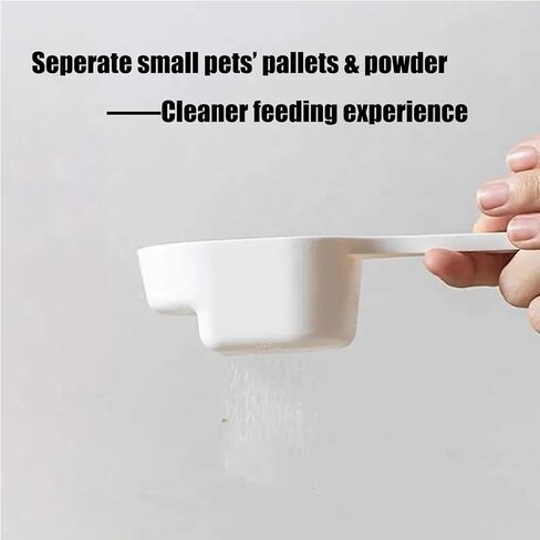 ملعقة تغذية الأرانب لغربلة مساحيق الطعام، مغرفة تغذية الحيوانات الصغيرة للأرنب، وكريات خنزير غينيا، ملحق تغذية الأرنب للأقفاص in Kuwait