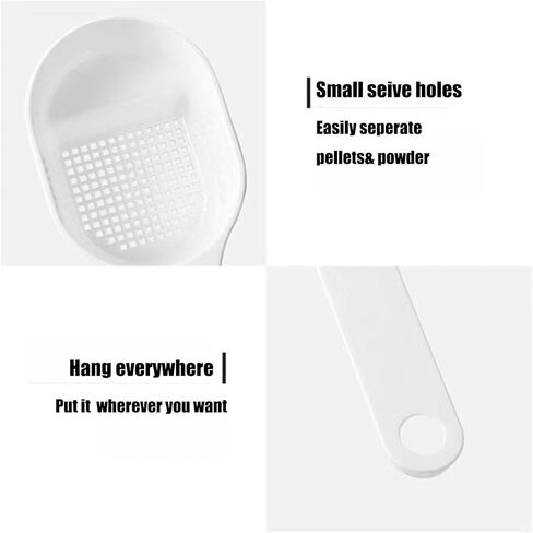 ملعقة تغذية الأرانب لغربلة مساحيق الطعام، مغرفة تغذية الحيوانات الصغيرة للأرنب، وكريات خنزير غينيا، ملحق تغذية الأرنب للأقفاص in Kuwait