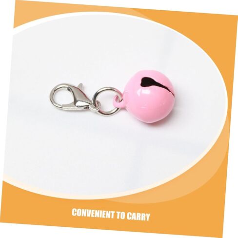 20Pcs Colorful Pet Bells for Dog and Cat Collars Decorative DIY Charms with Keychain Clip Durable Pendant Accessories for Customizing Pet Accessories in Saudi Arabia