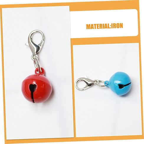 20Pcs Colorful Pet Bells for Dog and Cat Collars Decorative DIY Charms with Keychain Clip Durable Pendant Accessories for Customizing Pet Accessories in Saudi Arabia
