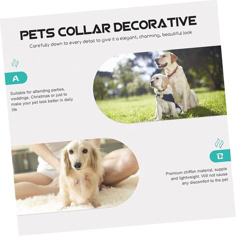 20pcs Pet Supplies Dogs Collar Flower Chiffon Decor Beautiful Styles Comfortable Breathable Collar Flowers in Saudi Arabia