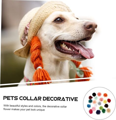 20pcs Pet Supplies Dogs Collar Flower Chiffon Decor Beautiful Styles Comfortable Breathable Collar Flowers in Saudi Arabia