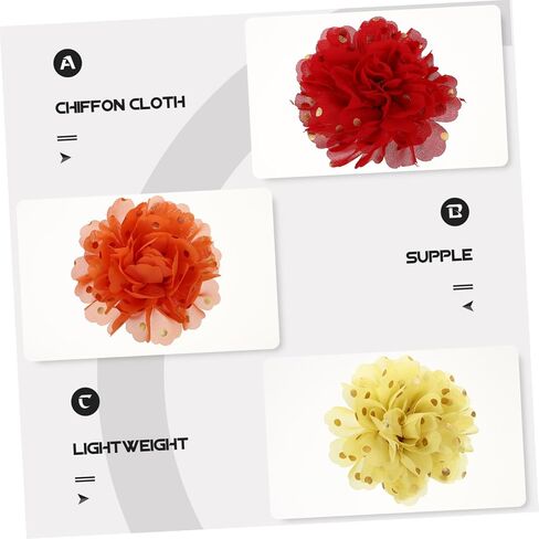 20pcs Pet Supplies Dogs Collar Flower Chiffon Decor Beautiful Styles Comfortable Breathable Collar Flowers in Saudi Arabia