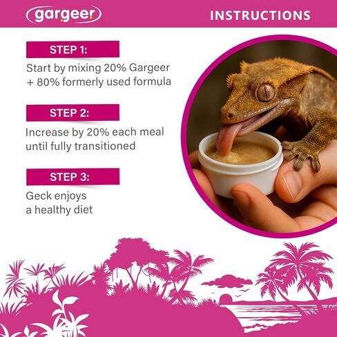 'Picky Geck' Growth - Premium Crested Gecko Food | High-Protein Fruit Formula for Bone & Muscle Support | No Fillers - Only Premium Ingredients | 2oz | Made in USA. Enjoy ! in Saudi Arabia