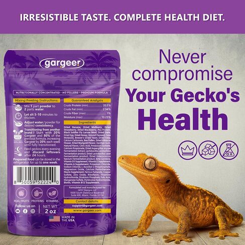 'Picky Geck' Growth - Premium Crested Gecko Food | High-Protein Fruit Formula for Bone & Muscle Support | No Fillers - Only Premium Ingredients | 2oz | Made in USA. Enjoy ! in Saudi Arabia