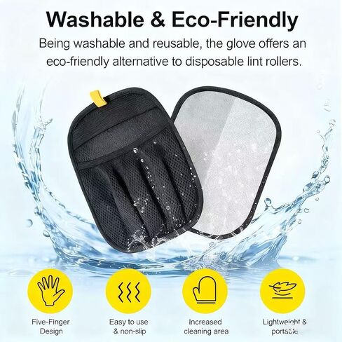 Amouy Pet Hair Removal Glove for Cats & Dogs, 2 PCS Upgraded Five-Finger Electrostatic Pet Hair Gloves, Reusable Magic Brush Pet Hair Remover Tool for Laundry, Couch, Carpet, Car Seat in Saudi Arabia