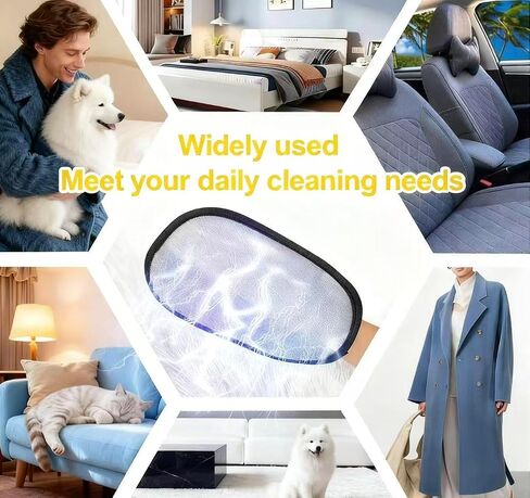 Amouy Pet Hair Removal Glove for Cats & Dogs, 2 PCS Upgraded Five-Finger Electrostatic Pet Hair Gloves, Reusable Magic Brush Pet Hair Remover Tool for Laundry, Couch, Carpet, Car Seat in Saudi Arabia