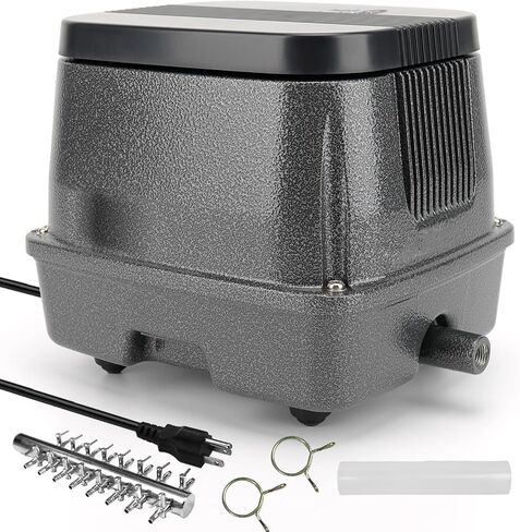 AquaMiracle Linear Air Pump ZP-40/ZP-60/ZP-100 for Pond Aeration, 635/950/1600GPH Septic Air Pump Pond Aerators for Outdoor Ponds, Waste Treatment, Aquarium, Fish Farm, Seafood Restaurant in Saudi Arabia