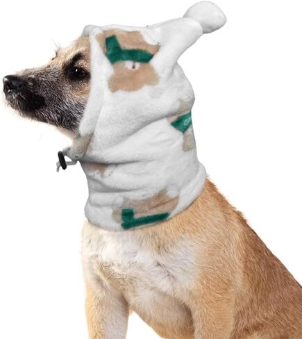 Pet Hat Noise-Proof Cute Warmth Dog Calming Earmuffs Breathable Puppy Cap(S-White Bear) in Saudi Arabia