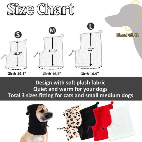 Pet Hat Noise-Proof Cute Warmth Dog Calming Earmuffs Breathable Puppy Cap(S-White Bear) in Saudi Arabia