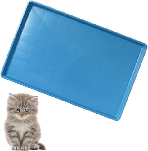 Pet Food Mat Waterproof Rubber for Replacement Tray Dog Crate Cages Crates Avoid Water or Spilling Out Dishwasher Safe Blue 34.8" LX22.6 WX1.4 H in Saudi Arabia