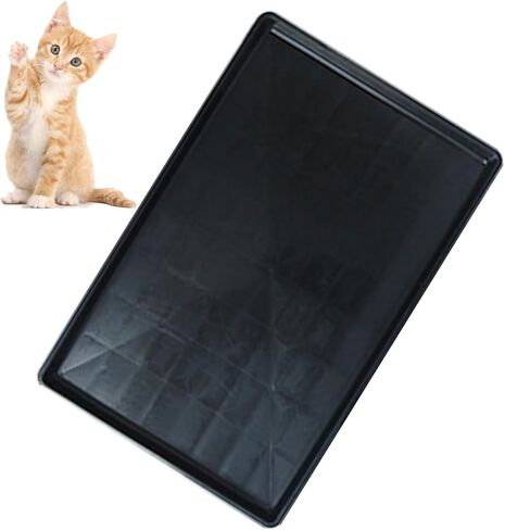 Pet Food Mat Waterproof Rubber for Replacement Tray Dog Crate Cages Crates Avoid Water or Spilling Out Dishwasher Safe Black 28.7" LX17.7 WX1.2 H in Saudi Arabia