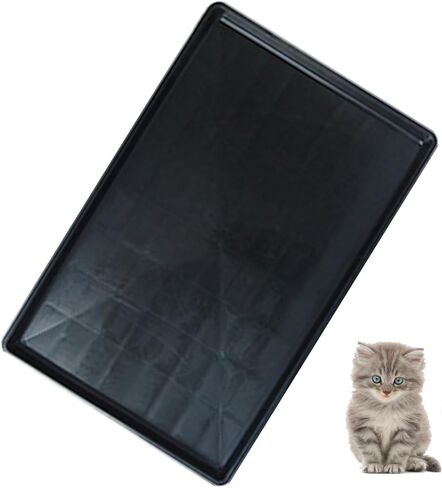 Pet Food Mat Waterproof Rubber for Replacement Tray Dog Crate Cages Crates Avoid Water or Spilling Out Dishwasher Safe Black 22.8" LX19.3 WX1.0 H in Saudi Arabia