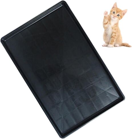 Pet Food Mat Waterproof Rubber for Replacement Tray Dog Crate Cages Crates Avoid Water or Spilling Out Dishwasher Safe Black 28.7" LX17.7 WX1.2 H in Saudi Arabia