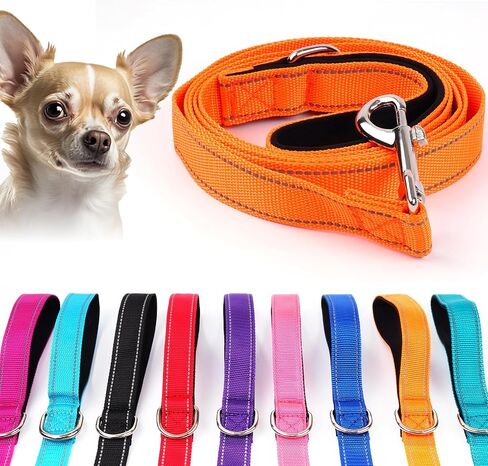 6 FT Reflective Dog Leash with Comfortable Padded Handle, Nylon Dogs Leashes for Medium & Large Dogs, Black in Saudi Arabia