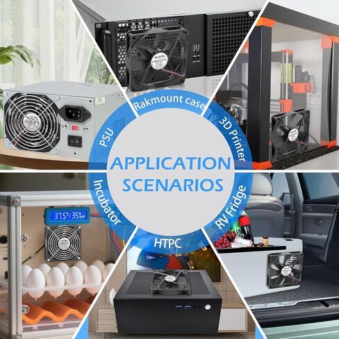 80 مم × 15 مم للغاية 12 فولت بفرش 4pin 4pin pwm كمبيوتر الكمبيوتر الشخصي مروحة التهوية DIY المشاريع العادم 2 حزمة in Kuwait