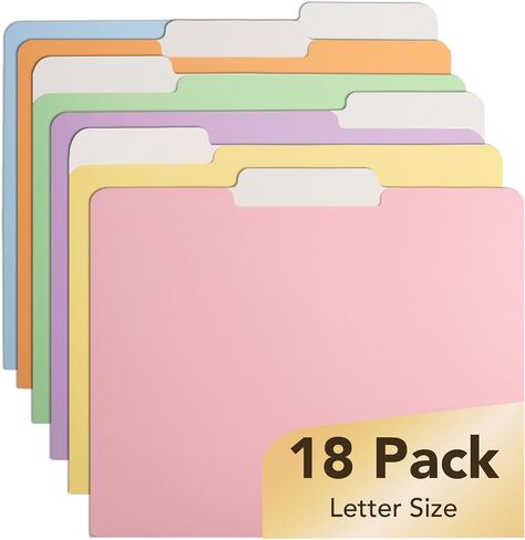 Mr. Pen- Poly File Folders, 1/3 Cut Tab, 6 Pack, Assorted Colors, Letter Size, Colored File Folders, Letter File Folders, Color Folders, Office File Folders, Office Supplies File Folders, File Folder in Kuwait
