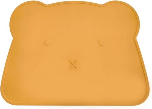 Silicone Waterproof Dog Cat Pet Feeding Mats,Anti Slip Pet Bowl Mats, BPA Free Silicone Pete Feeding Mat Bear Pattern 16In x 12In(Brick red) in Saudi Arabia