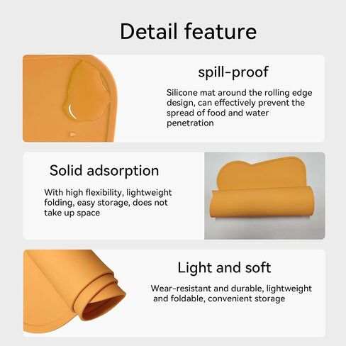 Silicone Waterproof Dog Cat Pet Feeding Mats,Anti Slip Pet Bowl Mats, BPA Free Silicone Pete Feeding Mat Bear Pattern 16In x 12In(Brick red) in Saudi Arabia