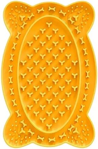 Pet Licking Mat Creative Dog Slow Food Mat Placemat Suction Cup, Slow Food Bowl, Green in Saudi Arabia