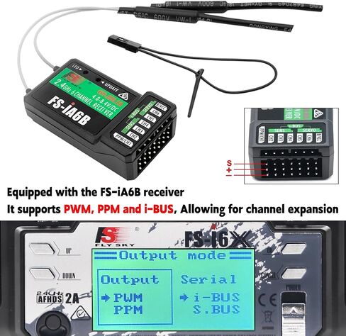 Flysky FS-iA6B Receiver 6-Channel 2.4G PPM Output with iBus Port Compatible Flysky FS-i4 FS-i6 FS-i6X FS-i10 Transmitter in Saudi Arabia