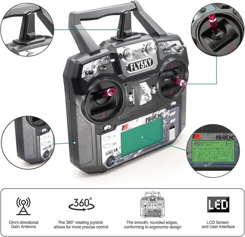 Flysky FS-iA6B Receiver 6-Channel 2.4G PPM Output with iBus Port Compatible Flysky FS-i4 FS-i6 FS-i6X FS-i10 Transmitter in Saudi Arabia