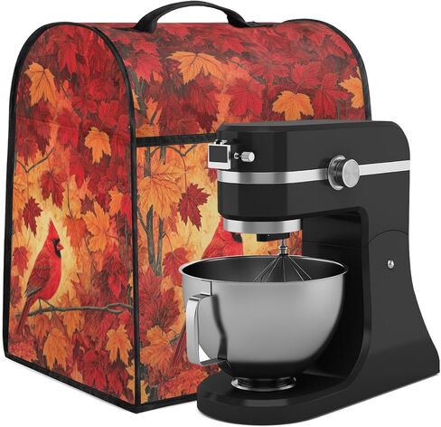 Autumn Maples Kitchen Aid Mixer Cover Red Birds Coffee Maker Cover Stand Mixer Covers Compatible with 6-8 Quart Tilt Head Bowl Lift Dust Cover with Pockets for Accessories in Kuwait