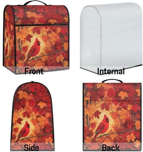 Autumn Maples Kitchen Aid Mixer Cover Red Birds Coffee Maker Cover Stand Mixer Covers Compatible with 6-8 Quart Tilt Head Bowl Lift Dust Cover with Pockets for Accessories in Kuwait
