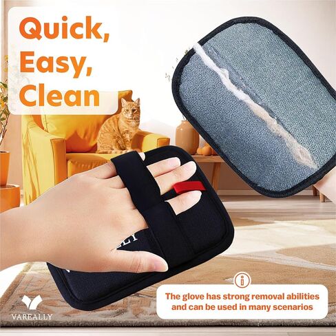 Pet Hair Removal Glove – Reusable Electrostatic Grooming Gloves for Dogs & Cats – Pet Hair Removal Dog Hair Remover in Saudi Arabia