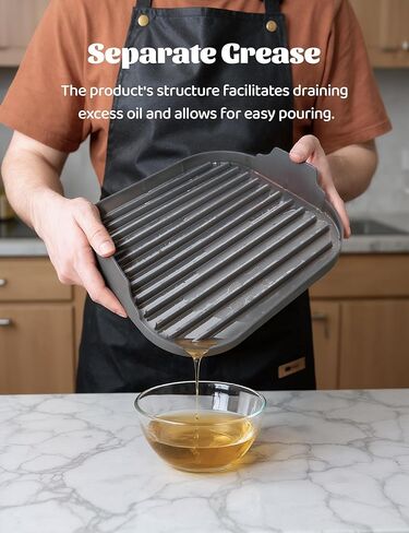 Microwave Bacon Tray -10 Inch Large Silicone Food Grade Bacon Pot, Gray, Suitable For Microwave Cooking in Saudi Arabia