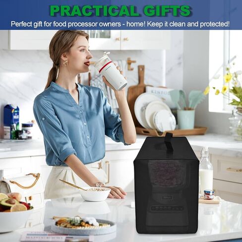 Food Processor Cover for Ninja, Heavy Duty Waterproof Dustproof Food Processor Protective Cover Case for Ninja Food Processors Plus 9-Cup, BN601/XL 12-Cup, NF701 (Gray) in Saudi Arabia