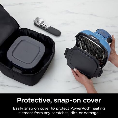 نظام طهي مقلاة هوائية زجاجية محمولة 5 في 1 من Ninja Crispi، 4-QT، مع 3 حاويات زجاجية TempWare، وألواح وأغطية درج، 1500 وات in Kuwait