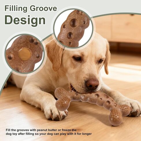 Dog Chew Toy for Aggressive Chewers Bacon Flavored Indestructible Dog Bone Toys for Medium/Large Breed to Keep Them Busy in Saudi Arabia
