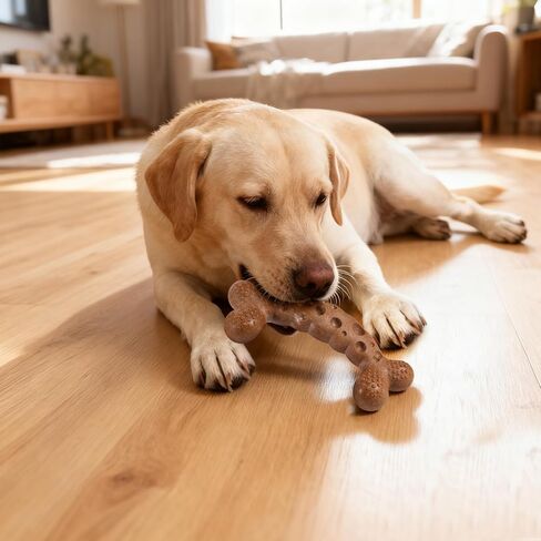 Dog Chew Toy for Aggressive Chewers Bacon Flavored Indestructible Dog Bone Toys for Medium/Large Breed to Keep Them Busy in Saudi Arabia