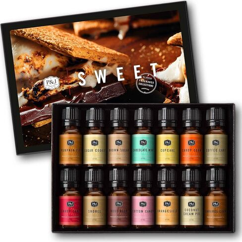 P&J Fragrance Oil Mountain Home Set | Cedar, Marshmallow, Campfire, Hot Chocolate, Mountain Air, Evergreen Forest Candle Scents for Candle Making, Freshie Scents, Soap Making Supplies in Saudi Arabia