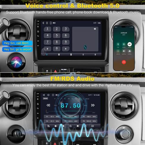 Stereo Awesafe Car Ford F150 2009 2010 2011 2012 (Auto AC Only) ، استبدال راديو Car الشاشة باللمس مع Carplay Android Auto GPS Navigation Am FM in Kuwait