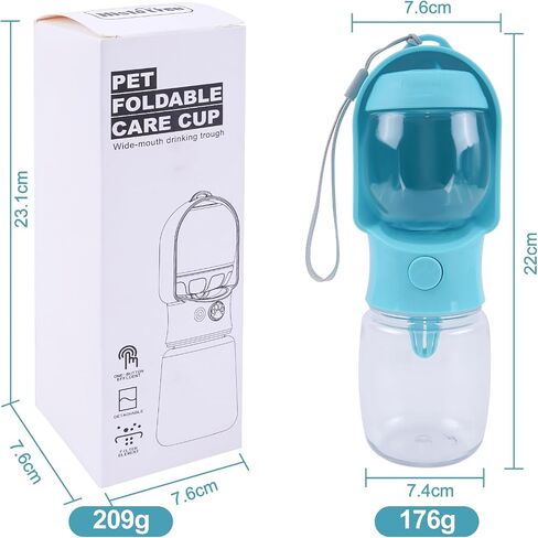 680ml Multifunctional Pet Travel Water Cup: Portable and Lightweight, Perfect for Walking Dogs and Cats, a Great Helper for Watering Both Dogs and Cats in Saudi Arabia