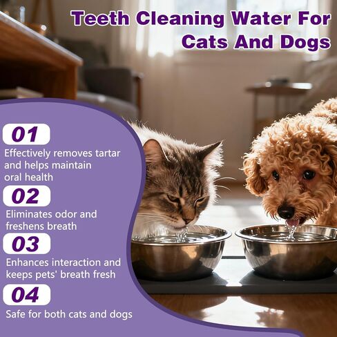 Pawbright Dental Plus, Pet Dental Formula Water Additive, Odorless & Flavorless Formula to Fight Tartar, Promote Healthy Gums & Freshen Breath. Easy Daily Use for All Pet in Kuwait
