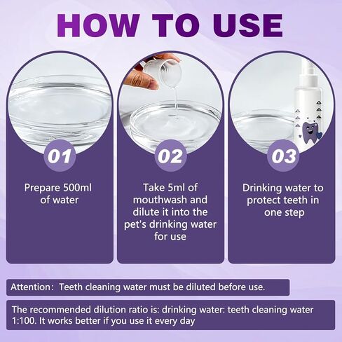 Pawbright Dental Plus, Pet Dental Formula Water Additive, Odorless & Flavorless Formula to Fight Tartar, Promote Healthy Gums & Freshen Breath. Easy Daily Use for All Pet in Kuwait