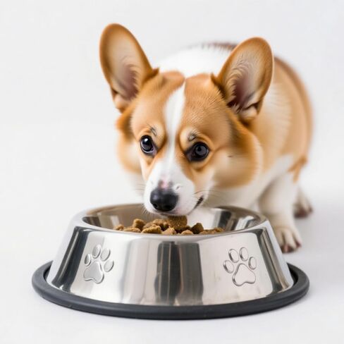 Stainless Steel Dog Bowl for 5.51-11.02 lbs Canines Durable Anti-Slip Food Water Feeding Dish with Non-Slip Base for Small to Medium Dogs in Saudi Arabia