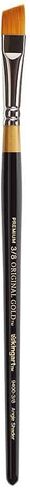 KINGART Premium Original Gold 9400-1 1/2 Angular Shader Series Artist Brush, Golden Taklon Synthetic Hair, Short Handle, for Acrylic, Watercolor, Oil and Gouache Painting, Size 1 1/2" in Kuwait