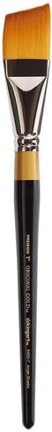 KINGART Premium Original Gold 9400-1 1/2 Angular Shader Series Artist Brush, Golden Taklon Synthetic Hair, Short Handle, for Acrylic, Watercolor, Oil and Gouache Painting, Size 1 1/2" in Kuwait
