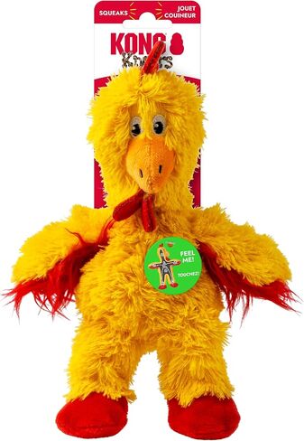 KONG Knots Chicken Dog Toy – Internal Knotted Rope & Dual Squeakers – Durable Plush with Minimal Stuffing, Indoor/Outdoor Chew & Tug Toy (Medium/Large) in Saudi Arabia