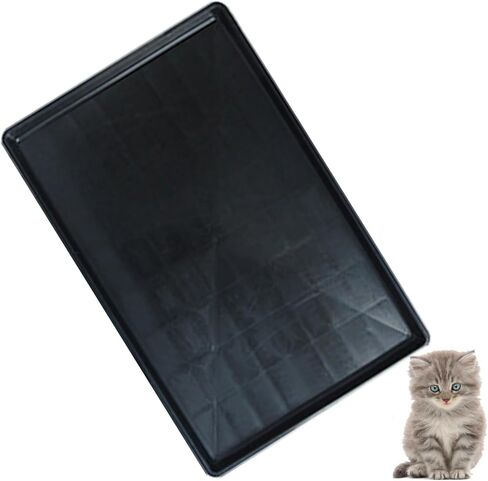 Pet Food Mat Waterproof Rubber for Replacement Tray Dog Crate Cages Crates Avoid Water or Spilling Out Dishwasher Safe Black 28.7" LX17.7 WX1.2 H in Saudi Arabia