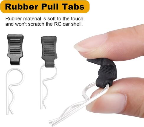 HobbyPark 50pcs RC Rubber Pull Tabs for 1/12 1/10 1/8 1/5 RC Car Body Clips Scale Models (fit 1.2mm 1.4mm 1.5mm Rod) in Saudi Arabia