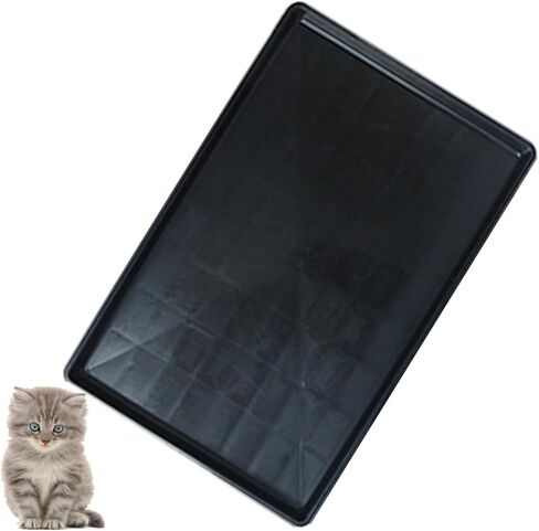 Pet Food Mat Waterproof Rubber for Replacement Tray Dog Crate Cages Crates Avoid Water or Spilling Out Dishwasher Safe Black 22.8" LX19.3 WX1.0 H in Saudi Arabia