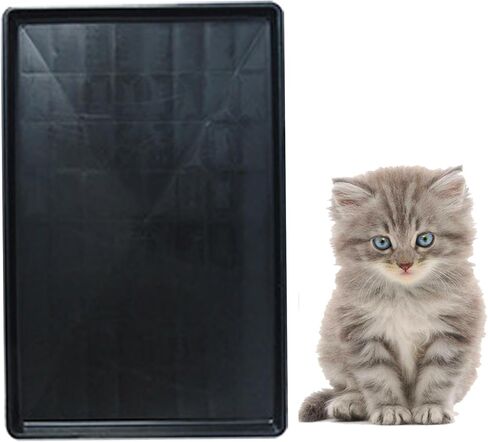Pet Food Mat Waterproof Rubber for Replacement Tray Dog Crate Cages Crates Avoid Water or Spilling Out Dishwasher Safe Black 19.5" LX13.2 WX1.0 H in Saudi Arabia