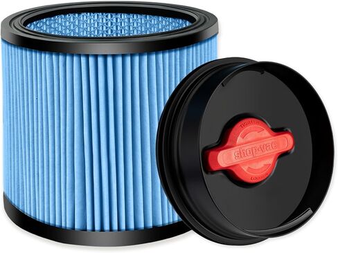 Shop-Vac 90350/90304/90344 Cartridge Filter for 5-16 Gal Vacuums, 1 Pack | High-Performance, Fits Most 5- to 16-Gallon Shop-Vac Wet/Dry Vacuums, High-Efficiency Nanofiber Filter Paper, Reusable in Saudi Arabia